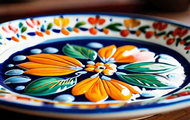 수공예 접시 디자인 - Elegant Ceramic Display in a Seville Workshop**

A bright and airy photo of a ceramic workshop in Se...