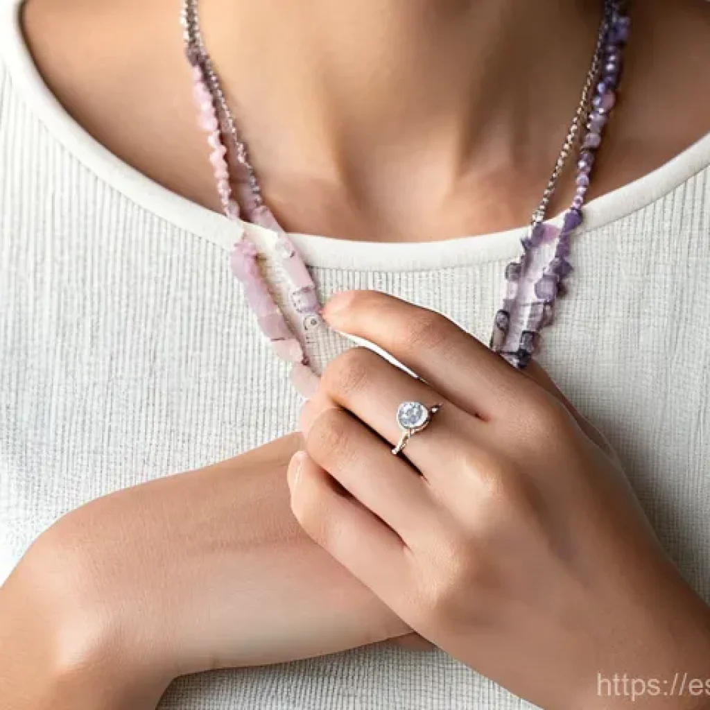 수공예 액세서리 아이디어 - The Allure of Personalized & Natural Stone Jewelry**

"A close-up, high-definition photograph of a w...